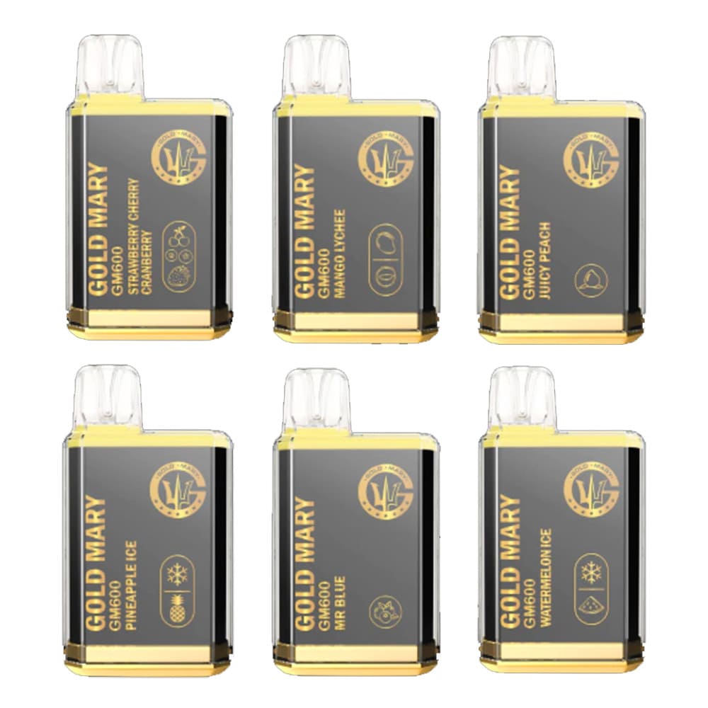 Gold Mary GM600 Disposable Vape (Pack Of 10)