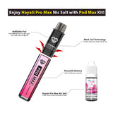 Hayati Pro Max Nic Salt with Crystal Pod Max Kit (Combo Pack)