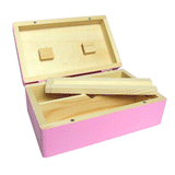 Wooden Rolling Box Small Medium Large Roll Tray Pink Smoking Storage Box