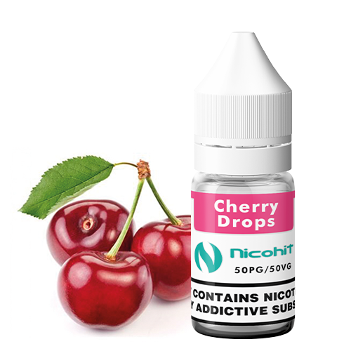 Cherry Drops 10ml E Liquid By Nicohit (Pack Of 10)